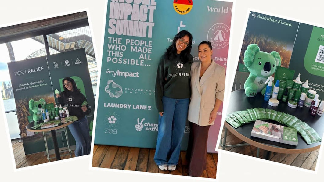 Zea Relief team and stand at the Global Impact Summit in Sydney, August 2026
