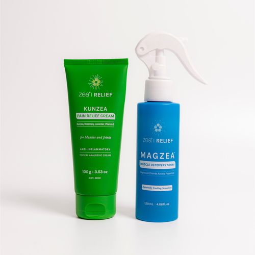 Relief + Recovery Duo, on a plain background