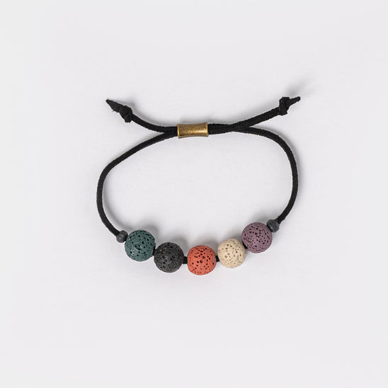 Hand Crafted Aroma Diffuser Bracelet Multi Coloured